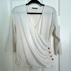 Cable a gauge asymmetrical 3/4 blouse
